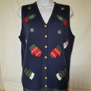 Crystal Kobe Jackets & Coats - Christmas Vest Crystal Kobe Sweater Size S Crystal Kobe Jackets & Coats - Christmas Vest Crystal Kobe Sweater Size S